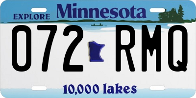 MN license plate 072RMQ