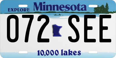 MN license plate 072SEE