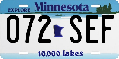 MN license plate 072SEF