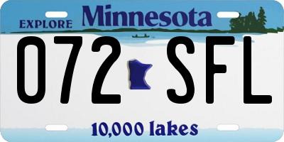 MN license plate 072SFL