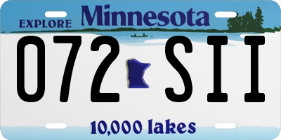 MN license plate 072SII