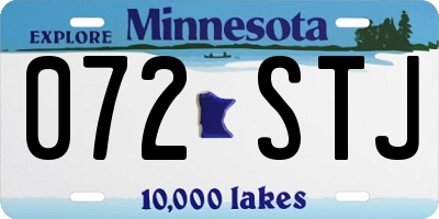 MN license plate 072STJ