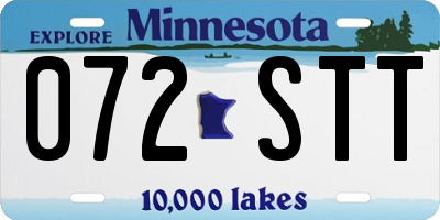 MN license plate 072STT