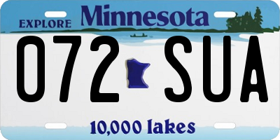 MN license plate 072SUA
