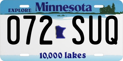 MN license plate 072SUQ