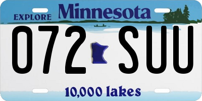 MN license plate 072SUU