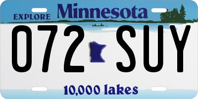 MN license plate 072SUY