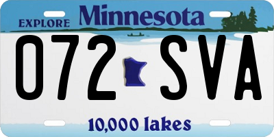 MN license plate 072SVA