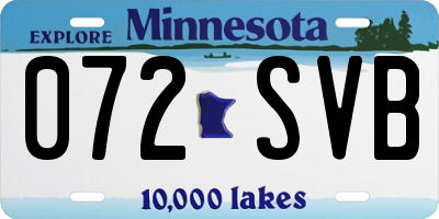 MN license plate 072SVB