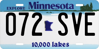 MN license plate 072SVE