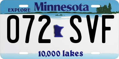 MN license plate 072SVF