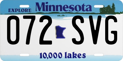 MN license plate 072SVG