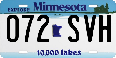 MN license plate 072SVH
