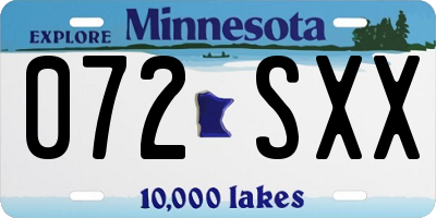 MN license plate 072SXX