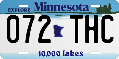 MN license plate 072THC