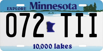 MN license plate 072TII