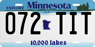 MN license plate 072TIT