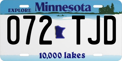 MN license plate 072TJD