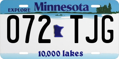 MN license plate 072TJG