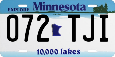 MN license plate 072TJI