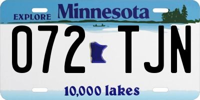 MN license plate 072TJN