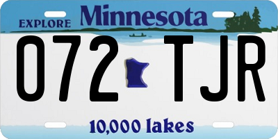 MN license plate 072TJR