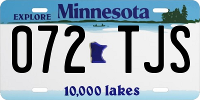 MN license plate 072TJS