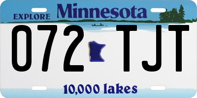 MN license plate 072TJT