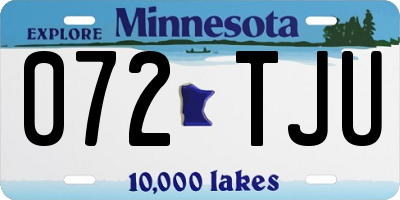 MN license plate 072TJU