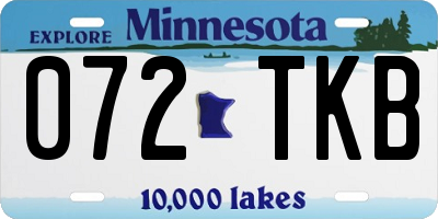 MN license plate 072TKB