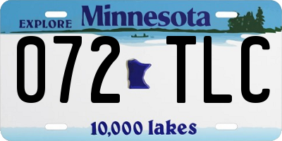 MN license plate 072TLC