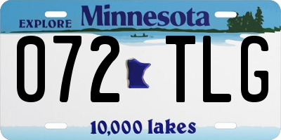 MN license plate 072TLG