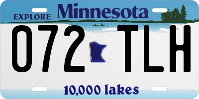 MN license plate 072TLH