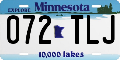 MN license plate 072TLJ