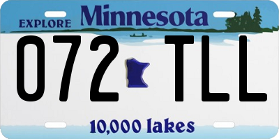 MN license plate 072TLL
