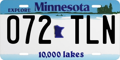MN license plate 072TLN