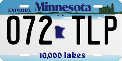 MN license plate 072TLP