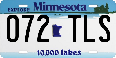 MN license plate 072TLS