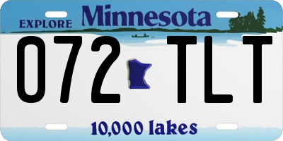 MN license plate 072TLT