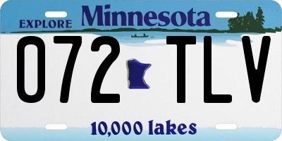 MN license plate 072TLV