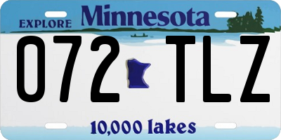 MN license plate 072TLZ