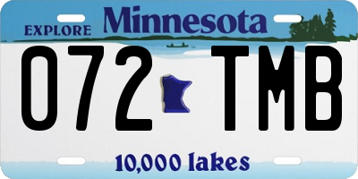MN license plate 072TMB