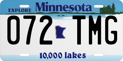 MN license plate 072TMG
