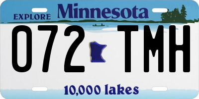MN license plate 072TMH
