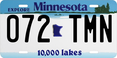 MN license plate 072TMN