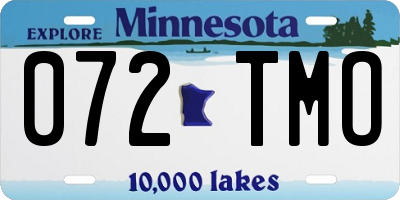 MN license plate 072TMO