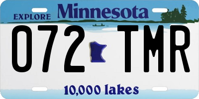 MN license plate 072TMR