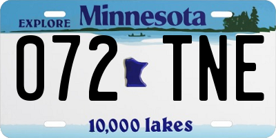 MN license plate 072TNE