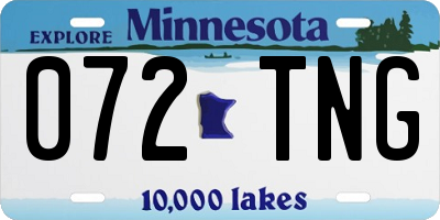 MN license plate 072TNG