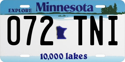 MN license plate 072TNI